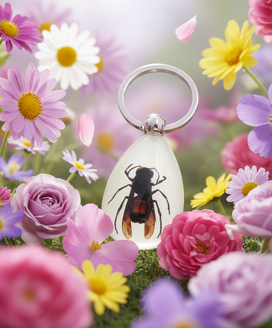 glow in dark Keychain /Real bug keychain/Wasp大黃蜂/匙扣