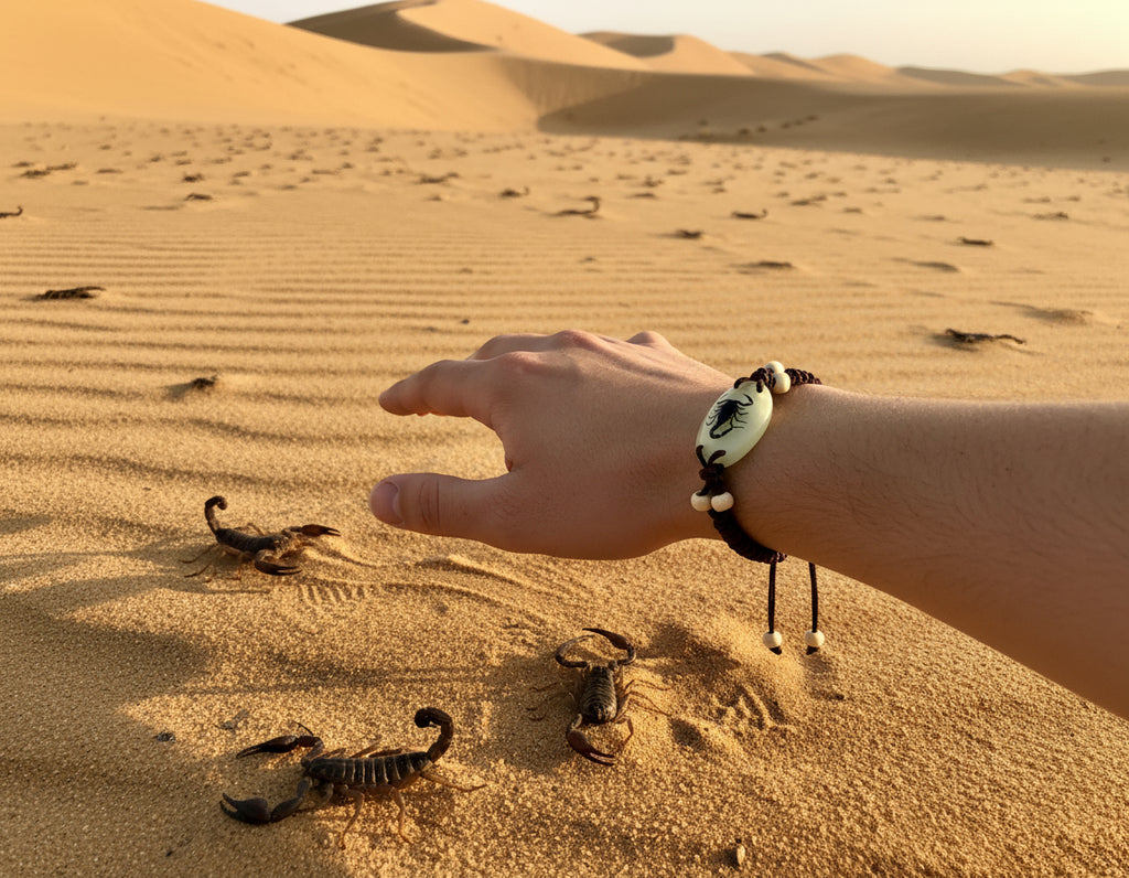 Scorpion/Handwoven Bracelet /real bug/glow in dark 蝎子/手链