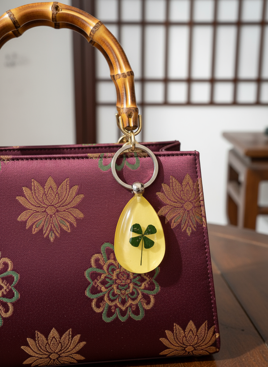 Four-leaf clover/Glow in dark/Flower Keychain/Lucky keychain四叶草/幸運匙扣