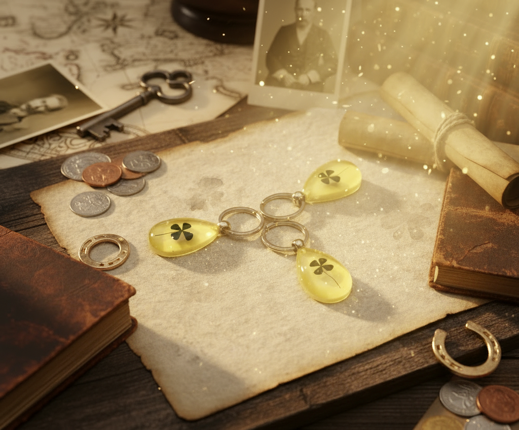 Four-leaf clover/Glow in dark/Flower Keychain/Lucky keychain四叶草/幸運匙扣