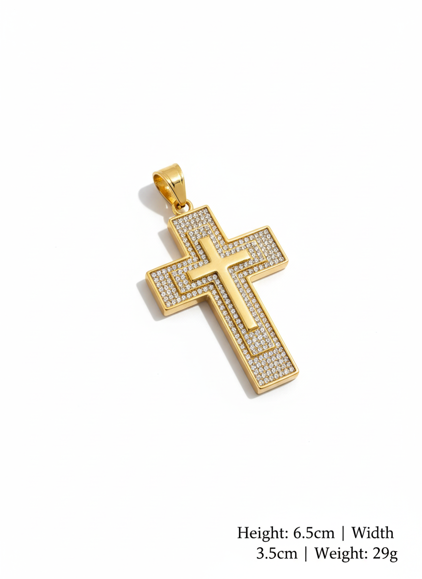 Triples cross pendant
